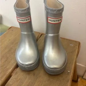 Hunter Kids Silver Rain Boots