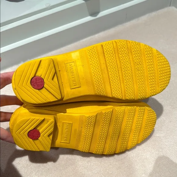 Hunter Kids Yellow Rain Boots