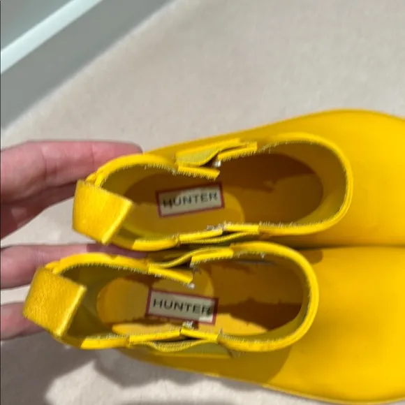 Hunter Kids Yellow Rain Boots