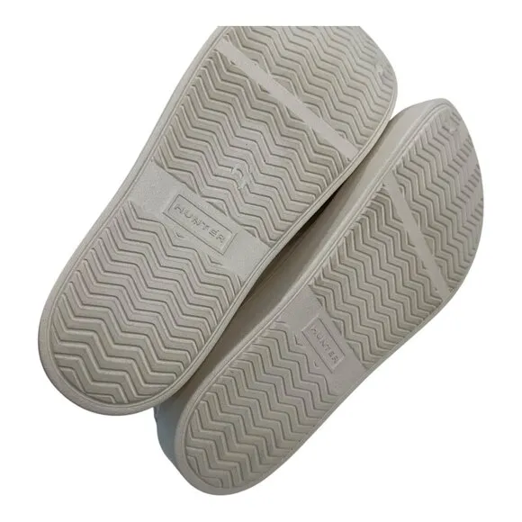HUNTER Women Ivory Lightweight Slip-On Clogs UK 6A US 8 Casual Comfortable Shoes
