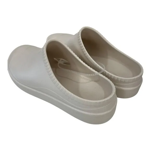 HUNTER Women Ivory Lightweight Slip-On Clogs UK 6A US 8 Casual Comfortable Shoes