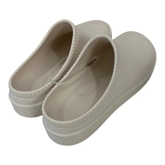 HUNTER Women Ivory Lightweight Slip-On Clogs UK 6A US 8 Casual Comfortable Shoes