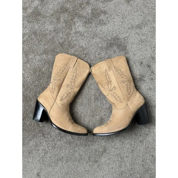 IDYLLWIND‎ Women's Charmed Life Western Boots Round Toe Beige Size US 8B