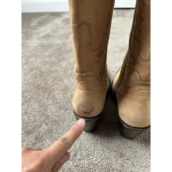 IDYLLWIND‎ Women's Charmed Life Western Boots Round Toe Beige Size US 8B