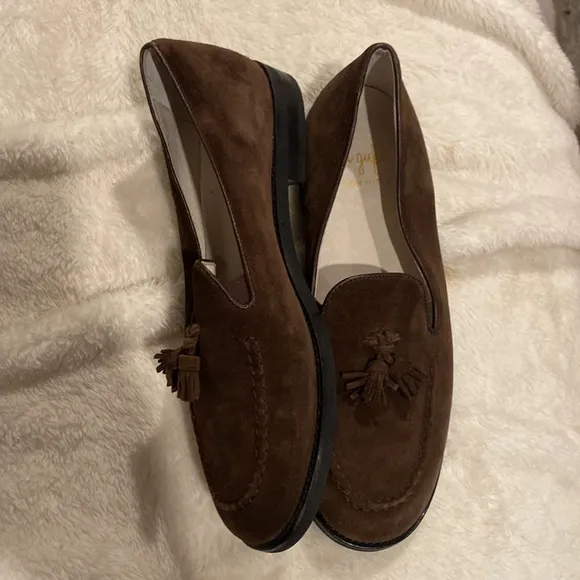 Il Gufo brown tassel classic brown loafers shoes made in Italy 35