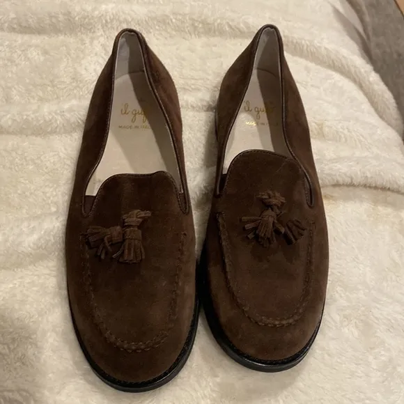 Il Gufo brown tassel classic brown loafers shoes made in Italy 35