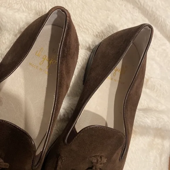 Il Gufo brown tassel classic brown loafers shoes made in Italy 35
