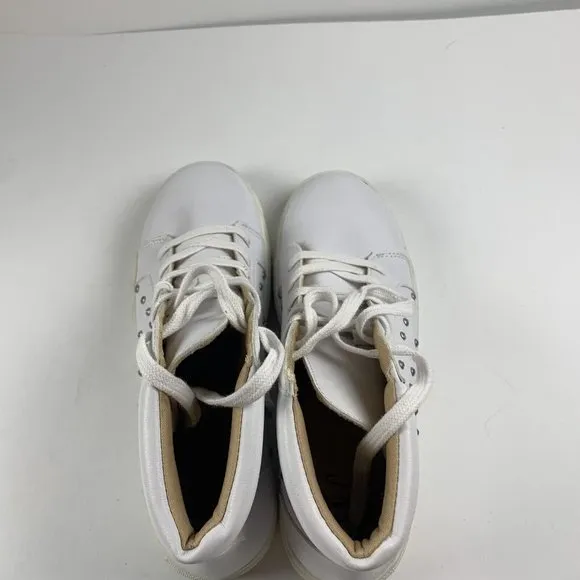 I.N.C Hailey 100121433 Sneaker Big Girl 5M White Rhinestones High Top Shoes 8070