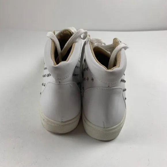 I.N.C Hailey 100121433 Sneaker Big Girl 5M White Rhinestones High Top Shoes 8070