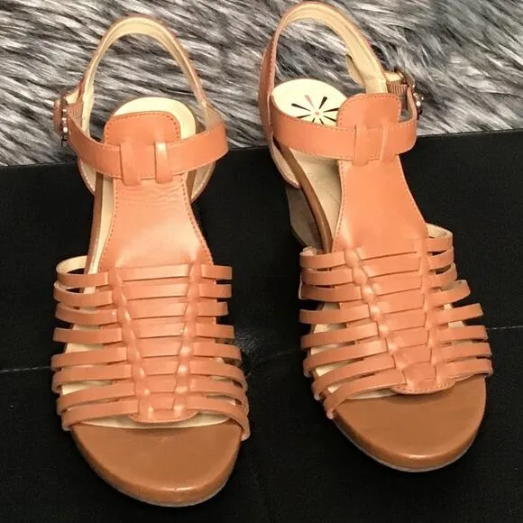 Isaac Mizrahi Slingback Leather Sandals 7M