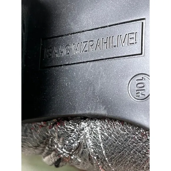 Issac Mizrahi live silver boots size 10‎