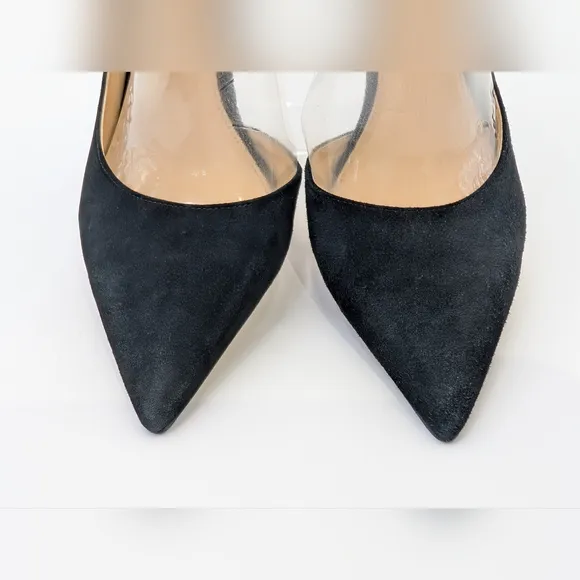 Ivanka Trump Britta D'Orsay Leather Black Women's Suede 3&quot; Heel Size 8.5M /1W-9A