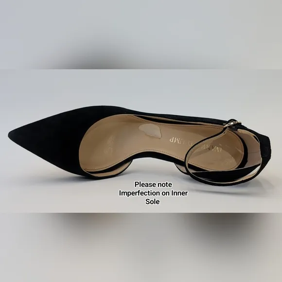 Ivanka Trump Britta D'Orsay Leather Black Women's Suede 3&quot; Heel Size 8.5M /1W-9A