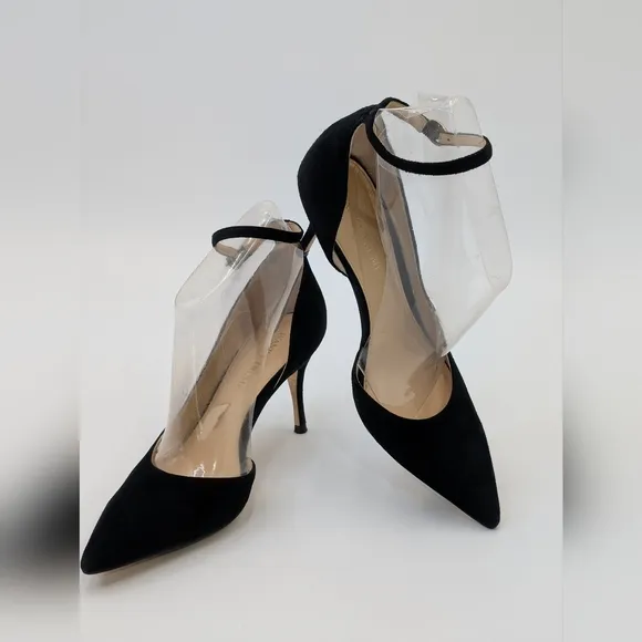 Ivanka Trump Britta D'Orsay Leather Black Women's Suede 3&quot; Heel Size 8.5M /1W-9A