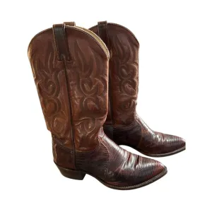 J Chrisholm 8974 Genuine Teju Lizard Men's Boots Sz 8