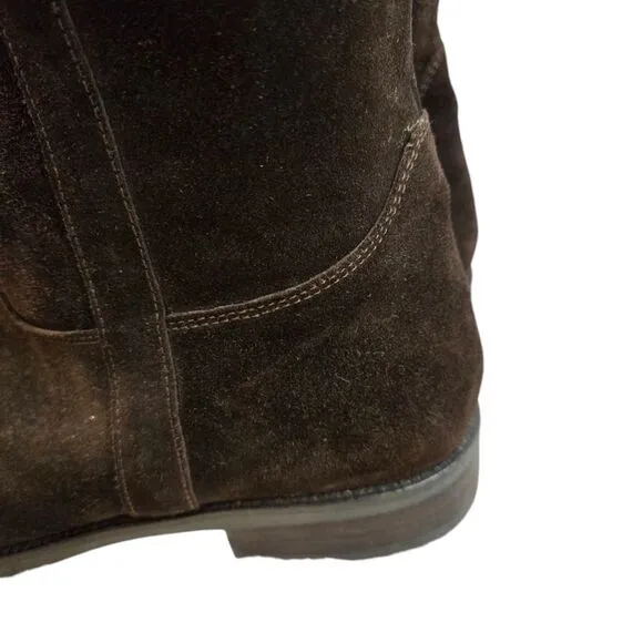 J. Crew Leather Suede Women's Chocolate Brown Boots Mid Calf Length Size 11
