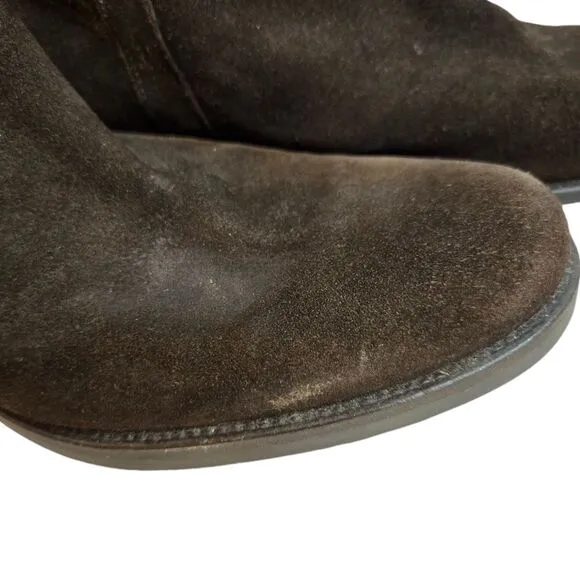 J. Crew Leather Suede Women's Chocolate Brown Boots Mid Calf Length Size 11