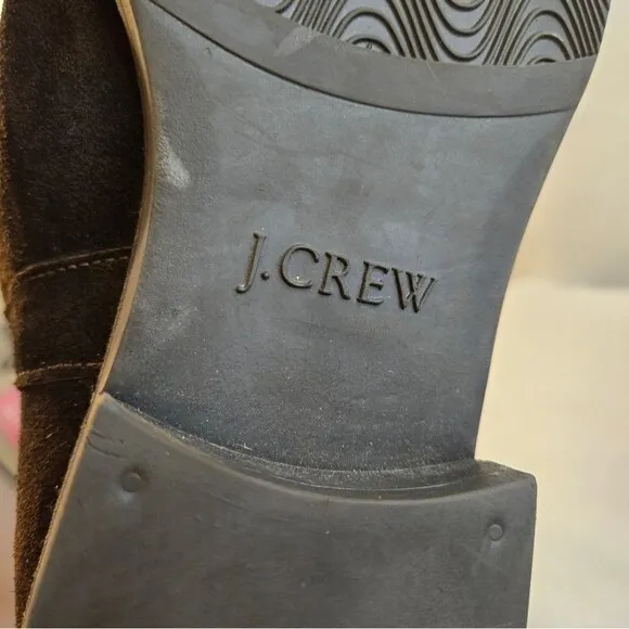 J. Crew Leather Suede Women's Chocolate Brown Boots Mid Calf Length Size 11