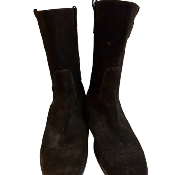 J. Crew Leather Suede Women's Chocolate Brown Boots Mid Calf Length Size 11