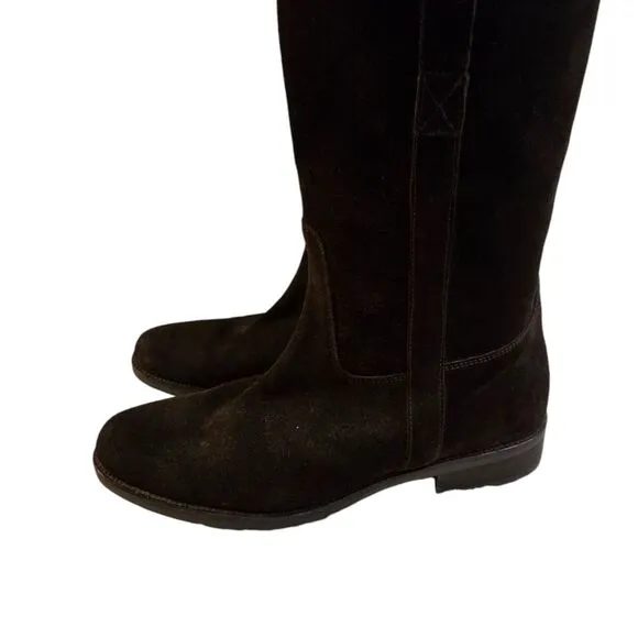 J. Crew Leather Suede Women's Chocolate Brown Boots Mid Calf Length Size 11