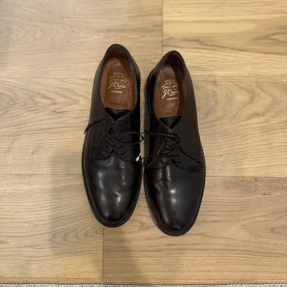 J. Crew Ludlow derby men's dress shoes in dark brown size 12