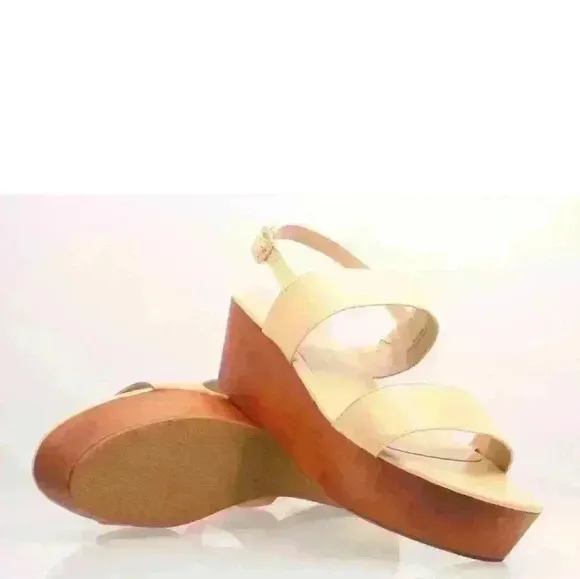 J. Jill Women's Smooth Natural Leather Slingback Wedge Sandals  $119