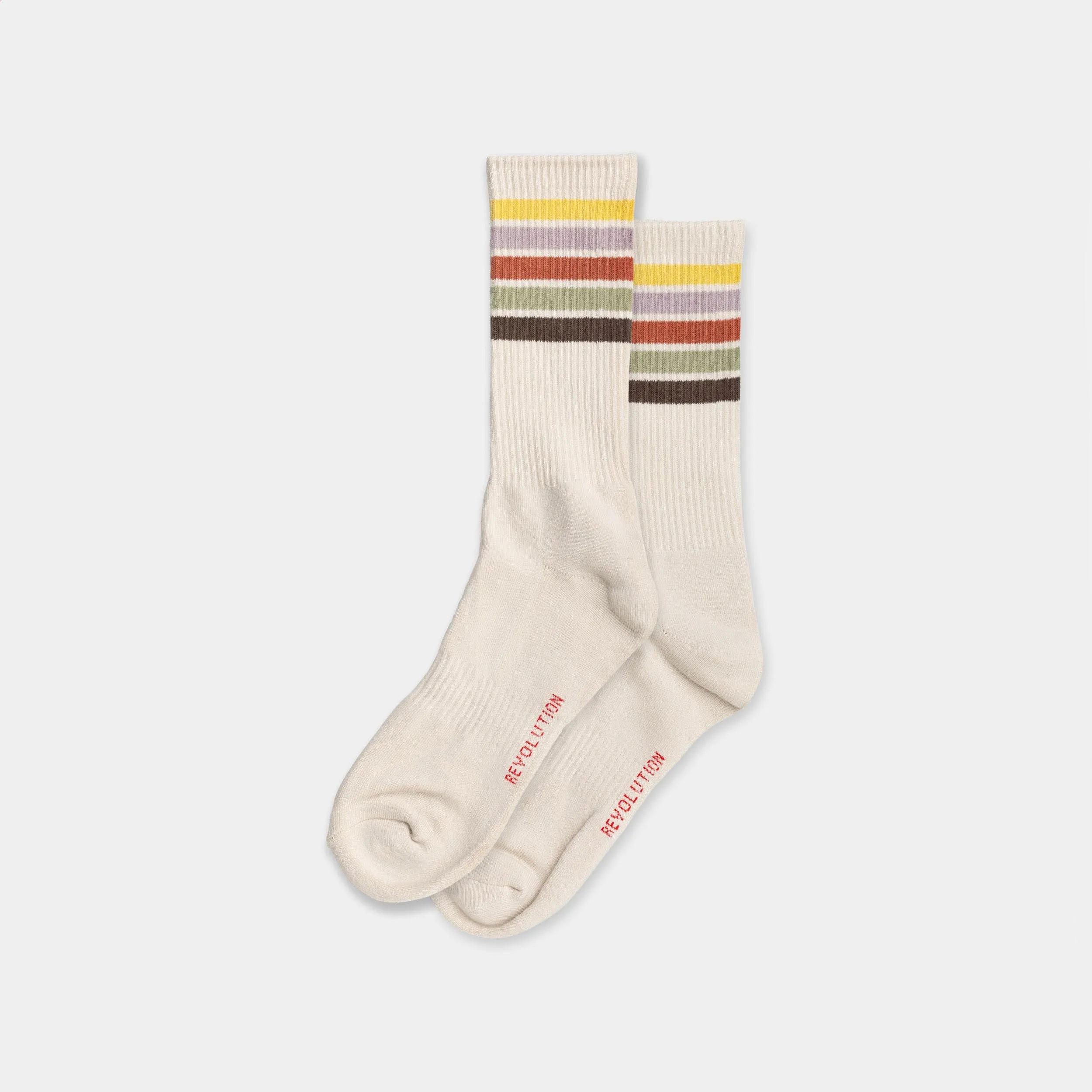 Jaquard Crew Sock / 8904 - Offwhite