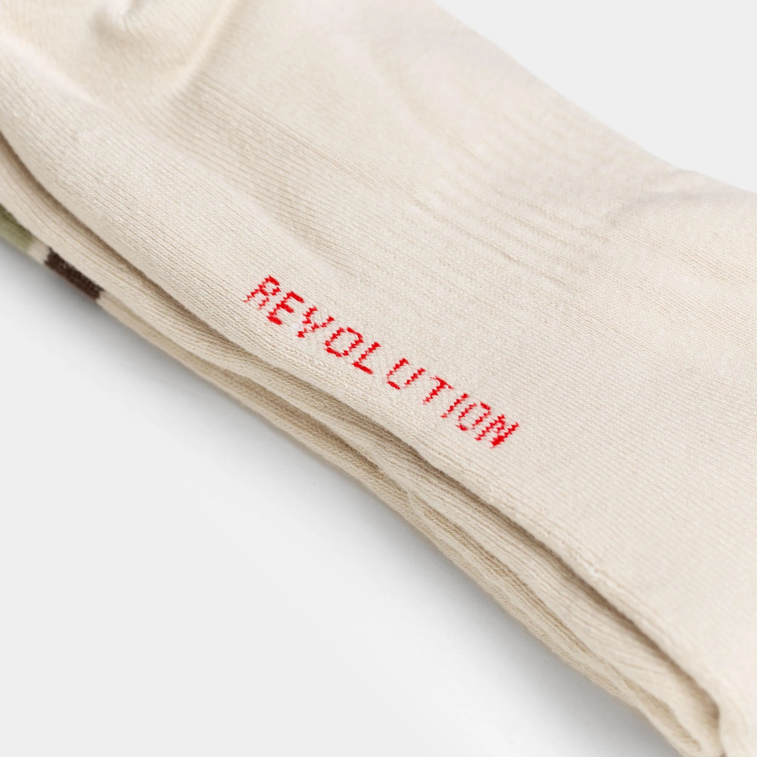Jaquard Crew Sock / 8904 - Offwhite