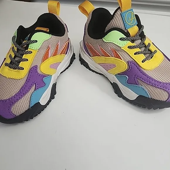 Javi Achieve Toddler Sneakers Sz 8C Stylish Comfortable Colorful Athletic Retro