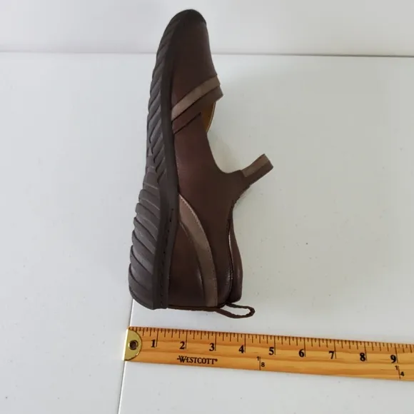 JBU Raven Mary Jane Shoes Size 12W Comfort Brown Round Toe Slip-on Office NEW