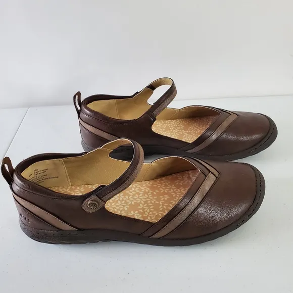 JBU Raven Mary Jane Shoes Size 12W Comfort Brown Round Toe Slip-on Office NEW