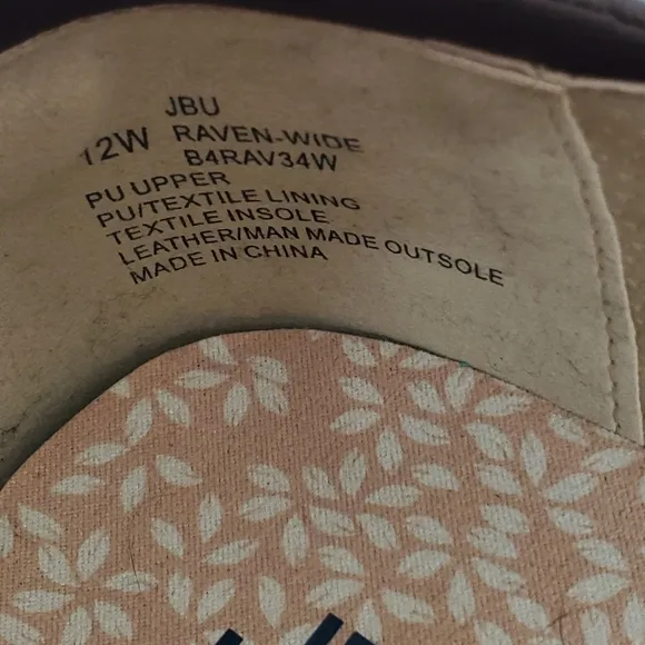 JBU Raven Mary Jane Shoes Size 12W Comfort Brown Round Toe Slip-on Office NEW