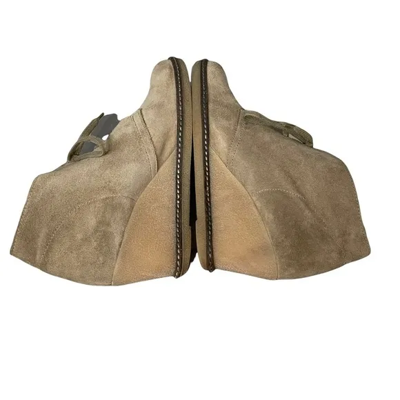 J.Crew MacAlister Tan Suede Wedge Lace Up Ankle Boots Size 8?