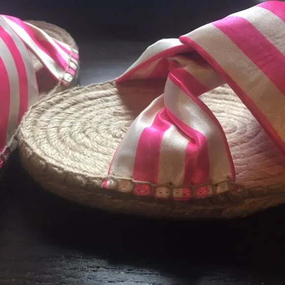 J.Crew Twisted knot espadrille sandals stripe 9M