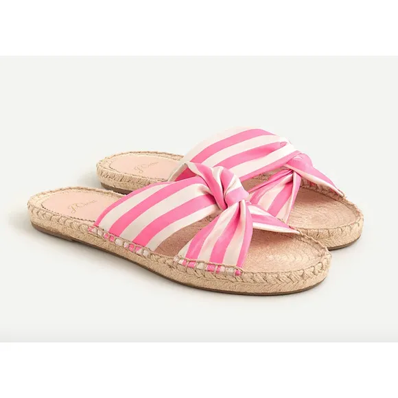 J.Crew Twisted knot espadrille sandals stripe 9M