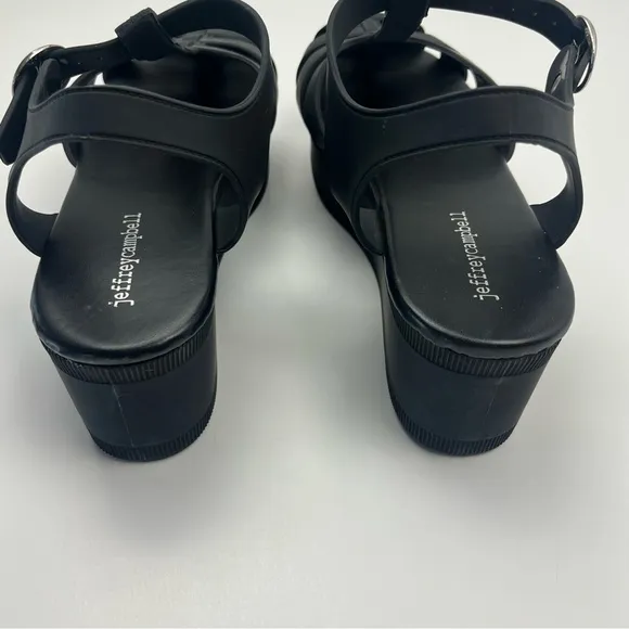 Jeffrey Campbell Candied Platform Sandals Womens US Size 10 Black Matte NWOB