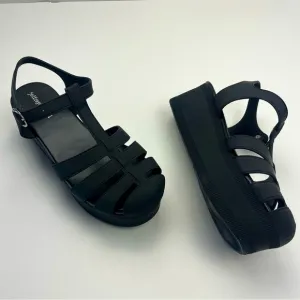Jeffrey Campbell Candied Platform Sandals Womens US Size 10 Black Matte NWOB