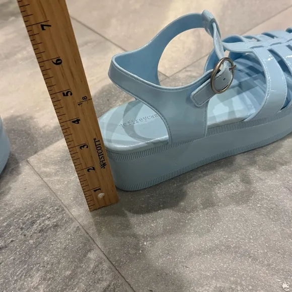 Jeffrey Campbell Y2K Candied blue platform jelly sandals size US 8 EU 39