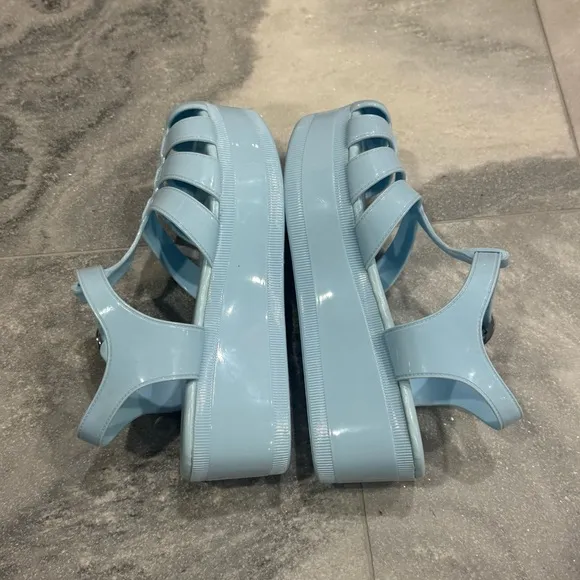 Jeffrey Campbell Y2K Candied blue platform jelly sandals size US 8 EU 39