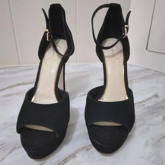 Jessica Simpson | Beeya Ankle Strap Platform Heeled Sandals Shoes | Size 9M