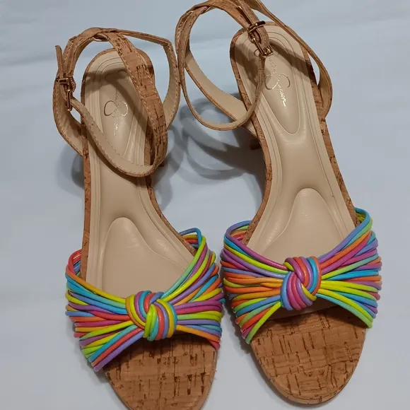 JESSICA SIMPSON Darleena Multicolor  Women's Platform  Sandals - 8W