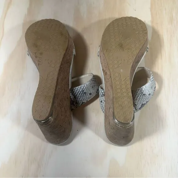 Jimmy Choo Animal Print Wedge Sandals Women’s Size 7
