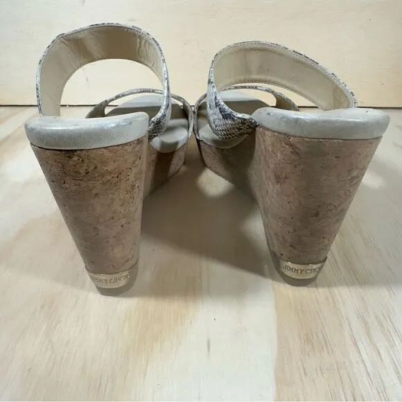 Jimmy Choo Animal Print Wedge Sandals Women’s Size 7