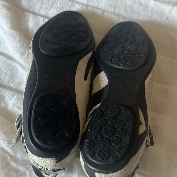 Jimmy Choo  Leather Zebra Patterned Booties
