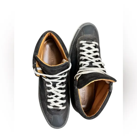 Jimmy Choo Men's Grey Sparkle High Tops