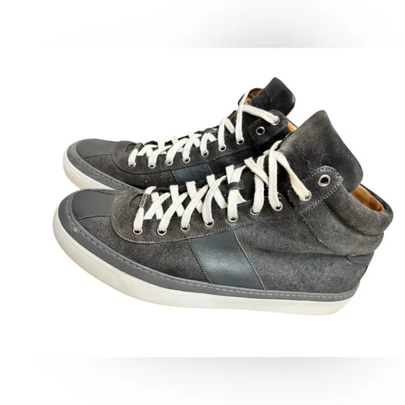 Jimmy Choo Men's Grey Sparkle High Tops