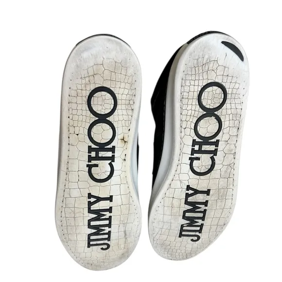 Jimmy Choo Men's Grey Sparkle High Tops