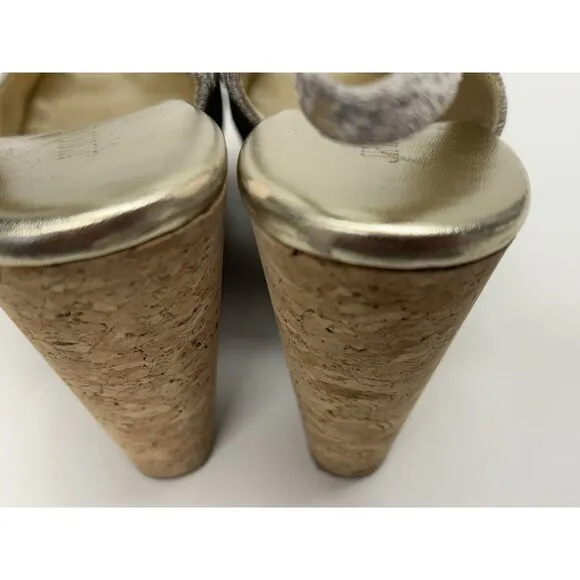 Jimmy Choo Praise Slingback Wedge Sandals Size 10 Orig $600 Shoes