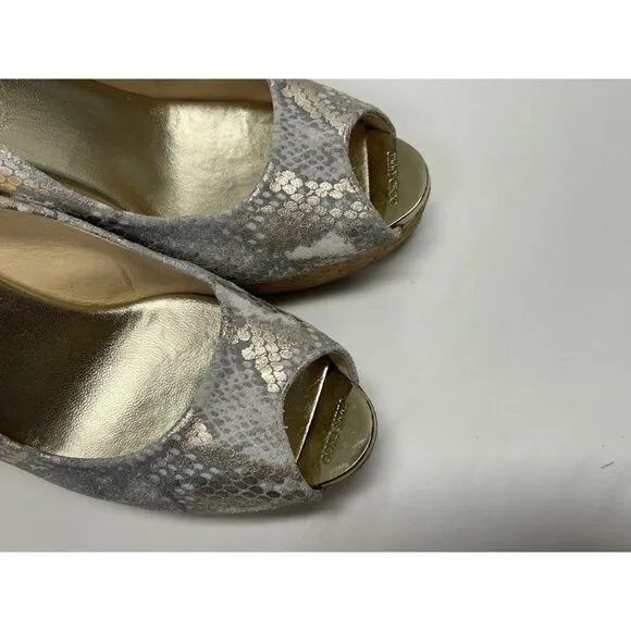 Jimmy Choo Praise Slingback Wedge Sandals Size 10 Orig $600 Shoes
