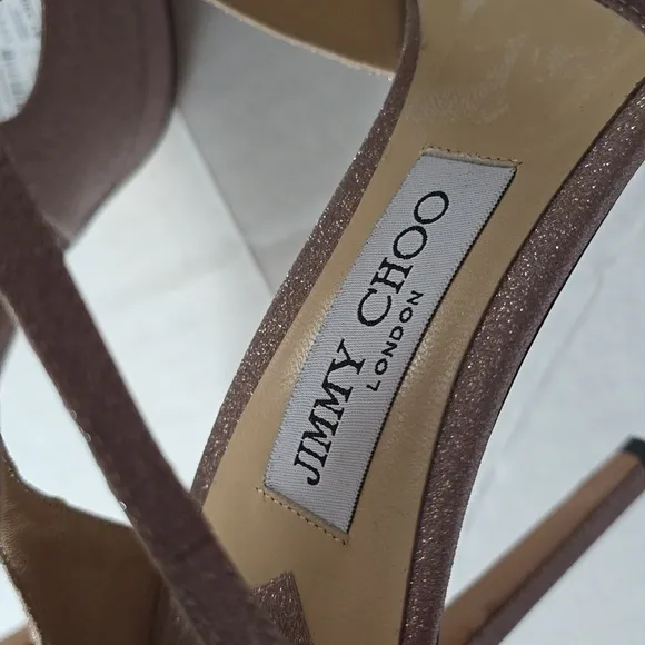 Jimmy Choo Women's Lance 100 Strappy High-Heel Platform Sandals Pink sz 39